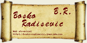 Boško Radišević vizit kartica